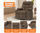 Advwin Massage Chair Electric Lift Recliner Chairs 8 Point Heated Vibration Armchair Lounge Brown