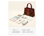 3 Pcs Handbag Set Bags for Women PU Leather Tote Satchel Crossbody Shoulder Bag and Purse Clutch-Coffee