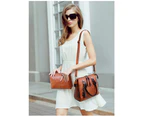 Handbags Wallet Tote Bag Womens Top Handle Shoulder Bag Crossbody Tote Bag Set 4 pcs-red