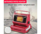 Portable Butane Gas Heater Camping Camp Tent Outdoor Hiking Camper Survival - Black