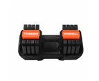 Fitness Master 25KG Adjustable Dumbbell Set Home GYM Exercise Equipment Anti rolled - Orange