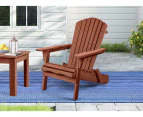 ALFORDSON Outdoor Chair Wooden Adirondack Patio Furniture Beach Garden Brown