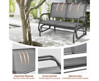 Costway 48" Outdoor Patio Swing Glider Bench Chair Loveseat Rocking Lounge 200kg Grey