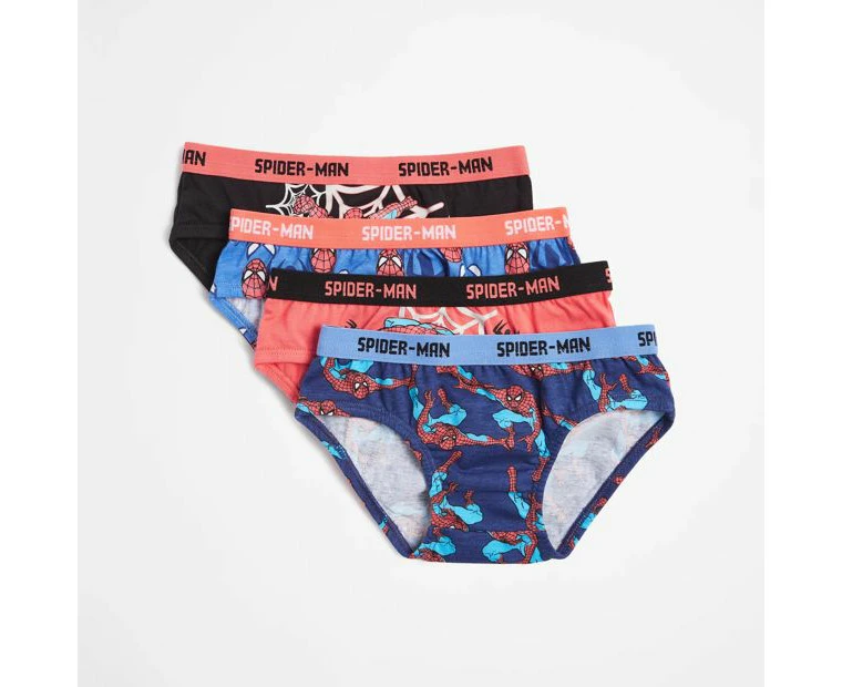 Spider-Man Boys Underwear Briefs 4 Pack - Blue