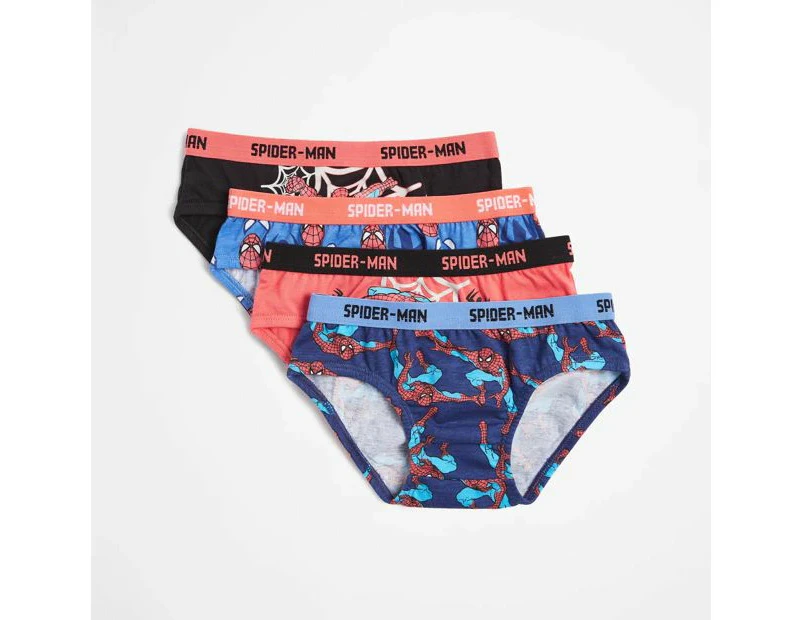 Spider-Man Boys Underwear Briefs 4 Pack - Blue