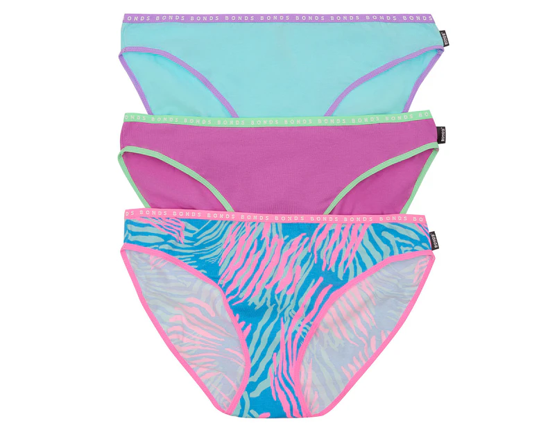 Bonds Women's Hipster Bikini Briefs - Sunset Safari/Unreal Aqua/Foolish