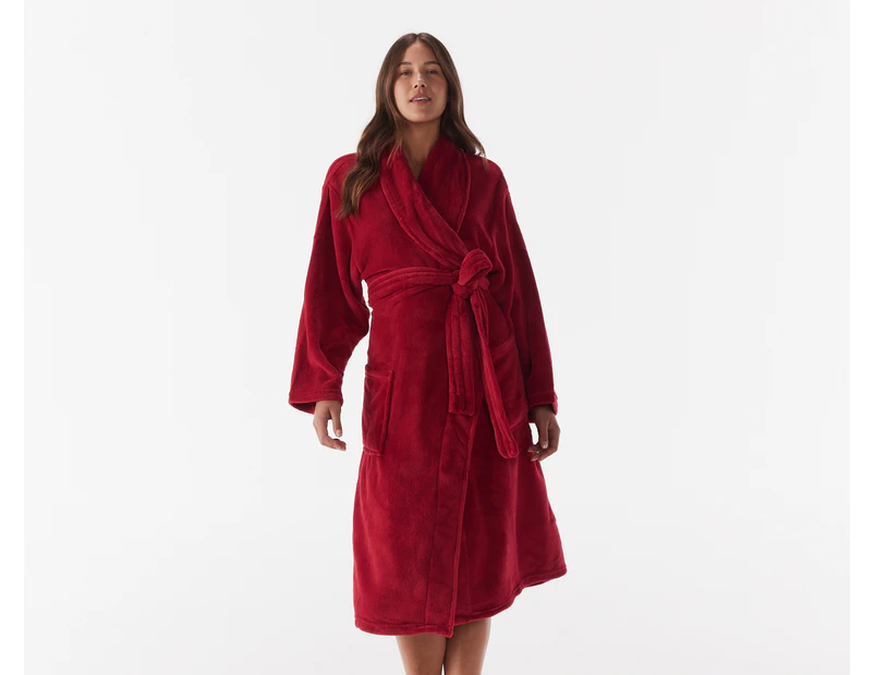 Retreat Women's Microplush Robe - Red