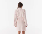 Calvin Klein Women's Fluffy Robe - Sheer Blush