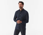 Tommy Hilfiger Men's Regular Fit Corduroy Gingham Shirt - Iron Grey