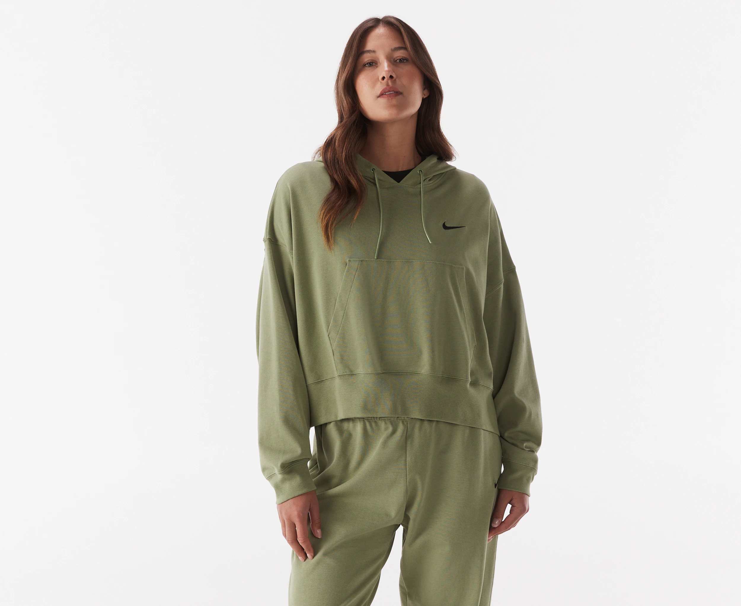 Nike Sportswear Women's Oversized Jersey Pullover Hoodie - Oil Green