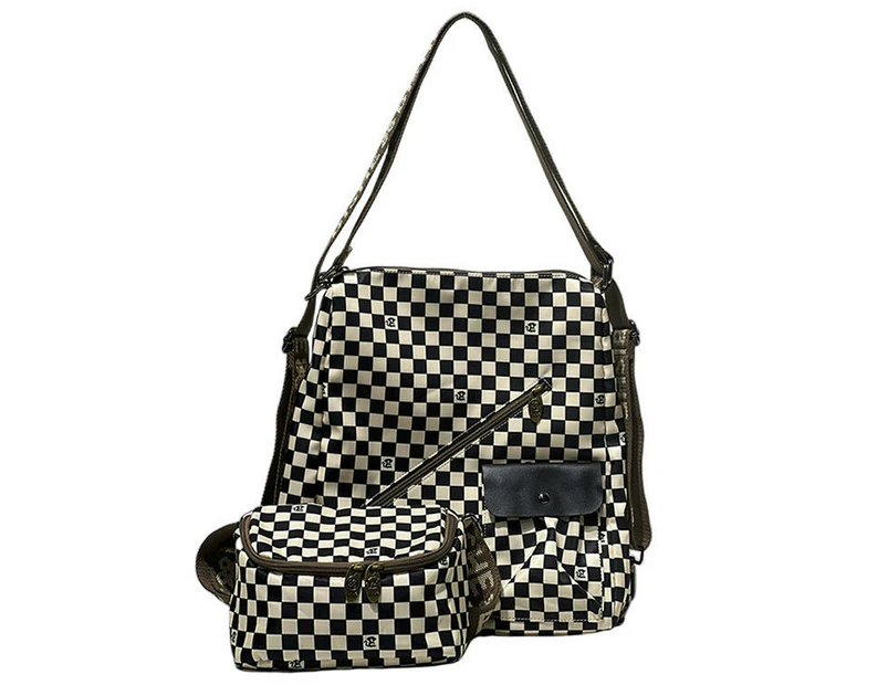 Bags for Women Handbags Purses Crossbody Bags Ladies Shoulder Bag 2 Pieces Shoulder Bag-checkerboard