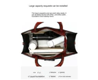 Ladies Large Capacity Bag Set 3 Pcs Bags for Women Purses Satchel Handbags Shoulder Tote Bags-Wine red