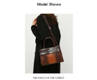 3 Pcs Handbag Set Bags for Women PU Leather Tote Satchel Crossbody Shoulder Bag and Purse Clutch-black