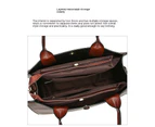 Bag For Women 3 Pcs Vintage Handbag Shoulder Crossbody Bag Purse PU Leather Bags-black