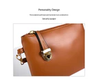 Leather Bag Set 2 Pcs Bags for Women Handbags Purses Ladies Shoulder Bag Crossbody Bags Wallets-black
