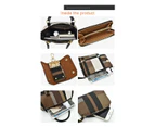 Handbags for Women Purses Satchel Handbags for Women Shoulder Tote Bags Wallet Key bag 6 Pcs Set-brown
