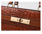 3pcs Set Bag for Women,Handbags and Crossbody Bag Clutch Wallet Waterproof PU Leather Bags-Brown set bag