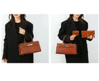 3pcs Set Bag for Women,Handbags and Crossbody Bag Clutch Wallet Waterproof PU Leather Bags-Wine red set bag