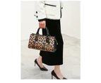 Handbags for Women 3Pcs Purses Satchel Shoulder Bags Crossbody Tote Bags Purse Set-Leopard print