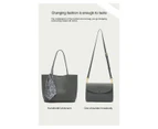 Tote Bag for Women，Handbags and Crossbody Bag Waterproof PU Leather Shoulder Bags 2pcs Set-black