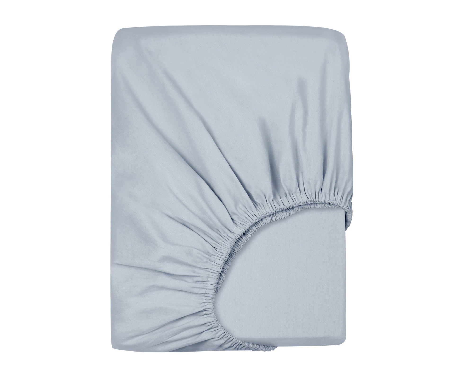 Linenova 100% Cotton Fitted Sheet 40cm Wall All Sizes - Silver