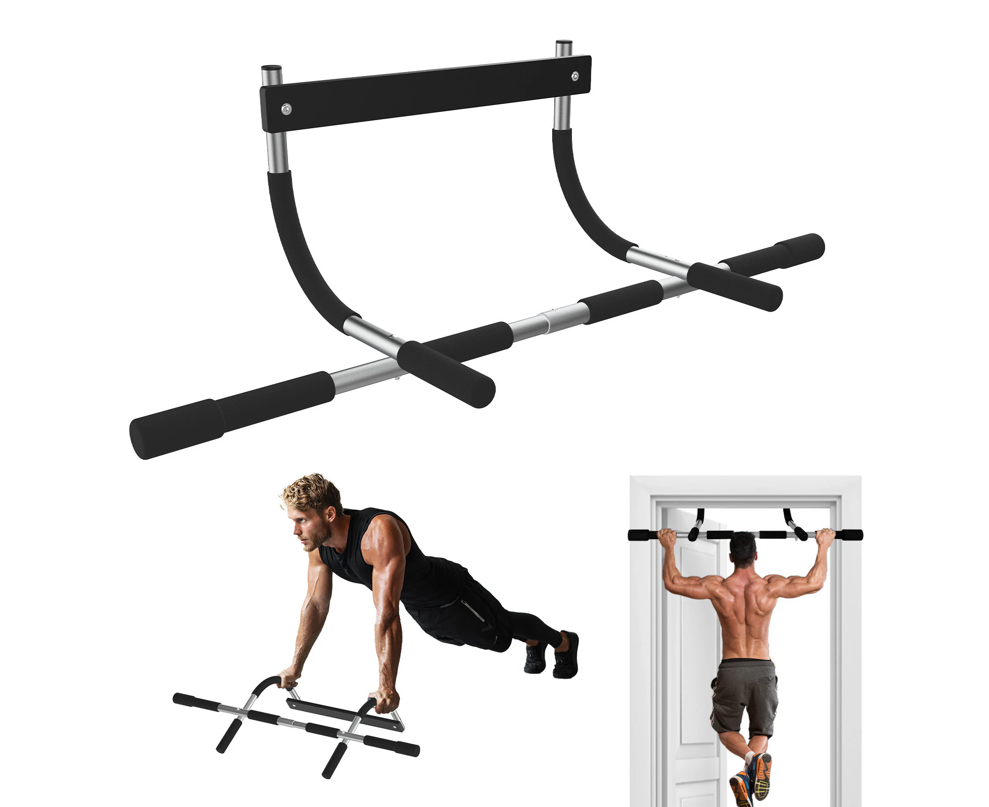 YOPOWER Pull Up Bar Doorway Multi-Purpose Heavy Duty Chin Up Bar for Home Gym Exercise Fitness