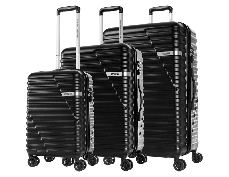 American Tourister Sky Bridge 3-Piece Hardcase Luggage/Suitcase Set - Black