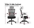 ALFORDSON Mesh Office Chair Ergonomic Computer Seat Black & White