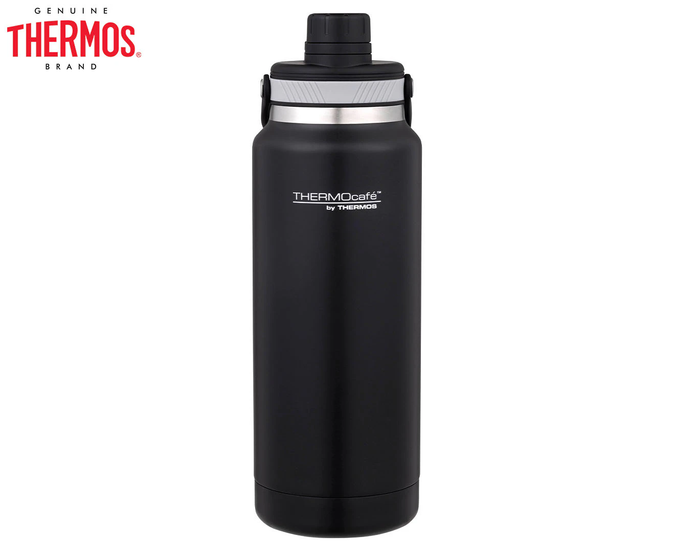 Thermos 1L THERMOcafe Stainless Steel Vacuum Insulated Drink Bottle - Black