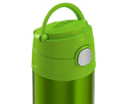 Thermos 355mL FUNtainer Stainless Steel Vacuum Insulated Drink Bottle - Lime Green