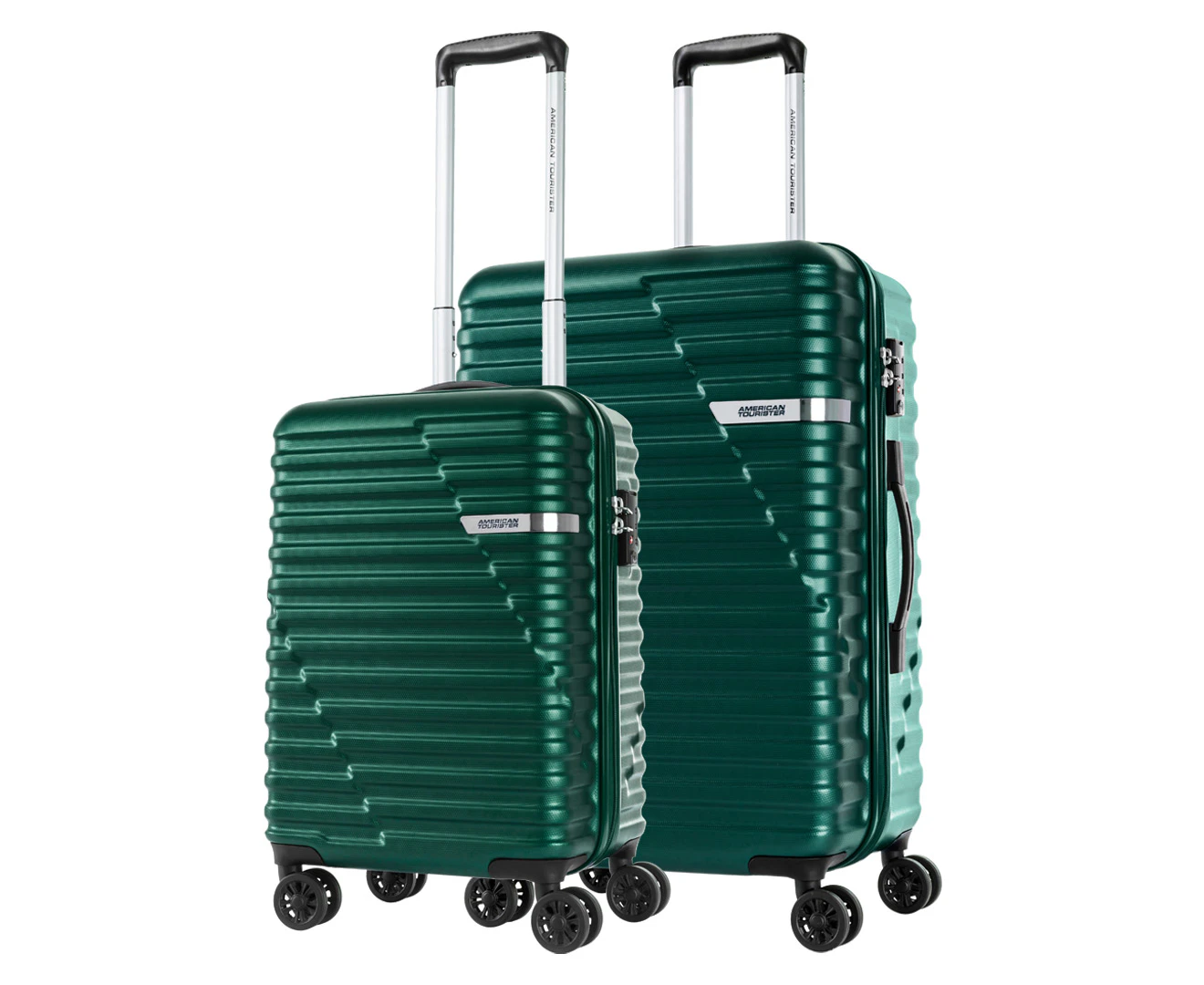 American Tourister Sky Bridge 2-Piece Hardcase Luggage/Suitcase Set - Green