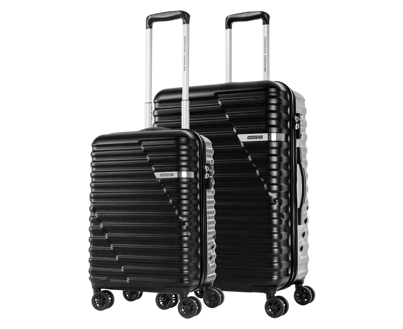 American Tourister Sky Bridge 2-Piece Hardcase Luggage/Suitcase Set - Black