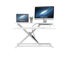 Advwin Standing Desk Sit to Stand Riser Height Adjustable Desk Converter Laptops Workstation White