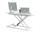 Advwin Standing Desk Sit to Stand Riser Height Adjustable Desk Converter Laptops Workstation White