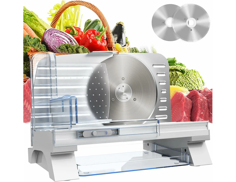 Advwin Electric Food Slicer 200W Meat Slicer for Deli Fruit Bread Vegetable Adjustable Thickness