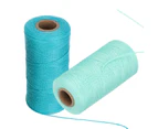 2 Rolls 8/4 Warp Yarn Pure Cotton Hand Sewing Thread For Knitting Tatting Carpet Tapestry Crafts