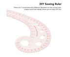 5Pcs Comma Shaped Curve Ruler Transparent 3231 Diy French Sewing Ruler For Pattern Rulers Sewing For Tailor Designers
