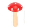 Darning Mushroom Detachable Curved Handle Smoothing Wood Wooden Mushroom Darner With Needle For Sewing Repair Clothes