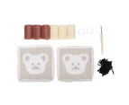 Latch Hook Kit Cup Coaster Diy Set Lovely Bear Pattern Home Decoration For Handcraft