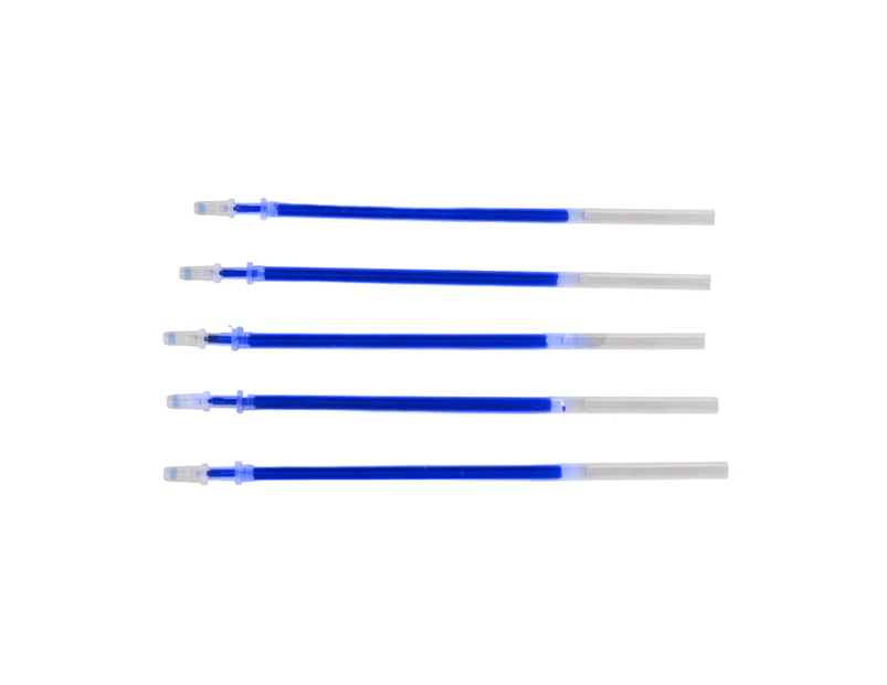 Gel Pen Refills 0.5mm Line Width Smoothing Writing Wear Resistant Gel Ink Pen Refills Replacement Office Supplies Blue 5 Needle Refills