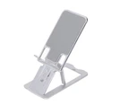 Phone Stand Foldable Portable Ergonomic 7 Angle Adjustments Bottom Silicone Aluminum Alloy Tablet Holder Silver