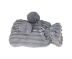 Hot Water Bag PVC Plush Fabric Cover Wide Mouth Design 1000ml Capacity Portable Warm Water Bag for Indoor Light Gray