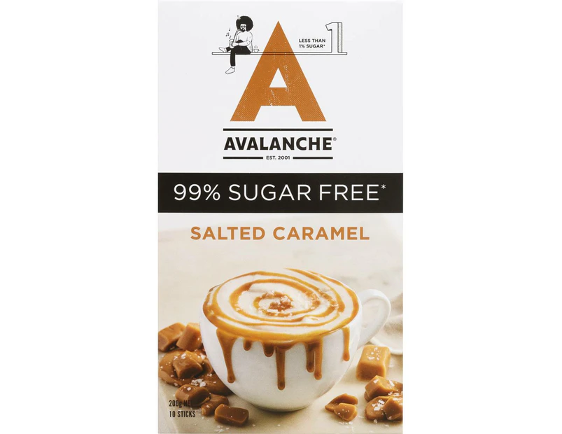 Avalanche Sugar Free Salted Caramel Sachets 10 Pack