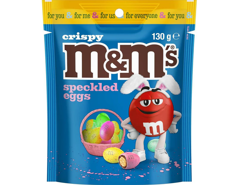 M&Ms Crispy Speckled Chocolate Easter Eggs Pack 130g