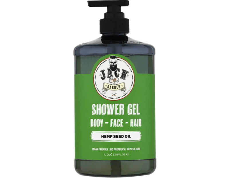 Jack The Barber Shower Gel Hemp Seed Shower Oil 1L