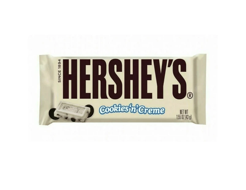 Hersheys Cookies and Cream Cookies N Creme Chocolate Bar 43g