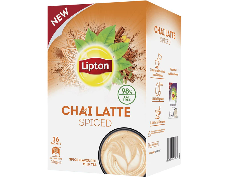 Lipton Chai Latte Spiced Drink Sachets 16 Pack