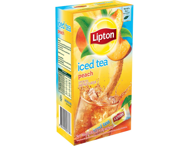 Lipton Iced Tea Peach Ice Drink Sachets 20 Pack