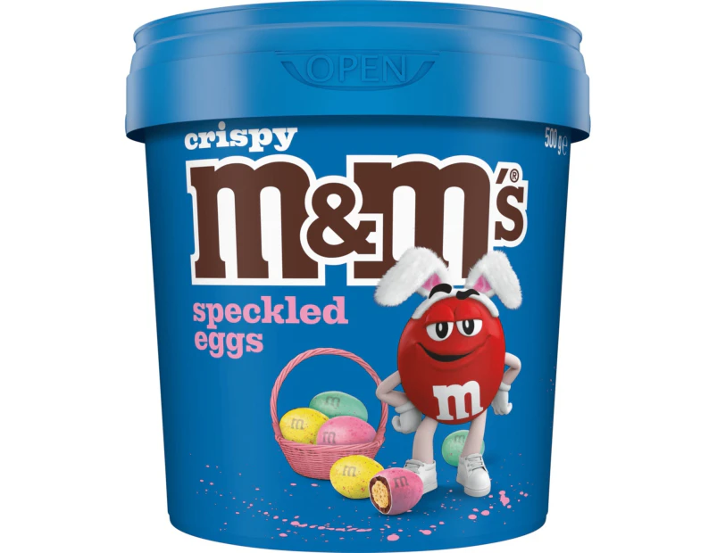 M&Ms Crispy Speckled Chocolate Easter Eggs Bucket 500g