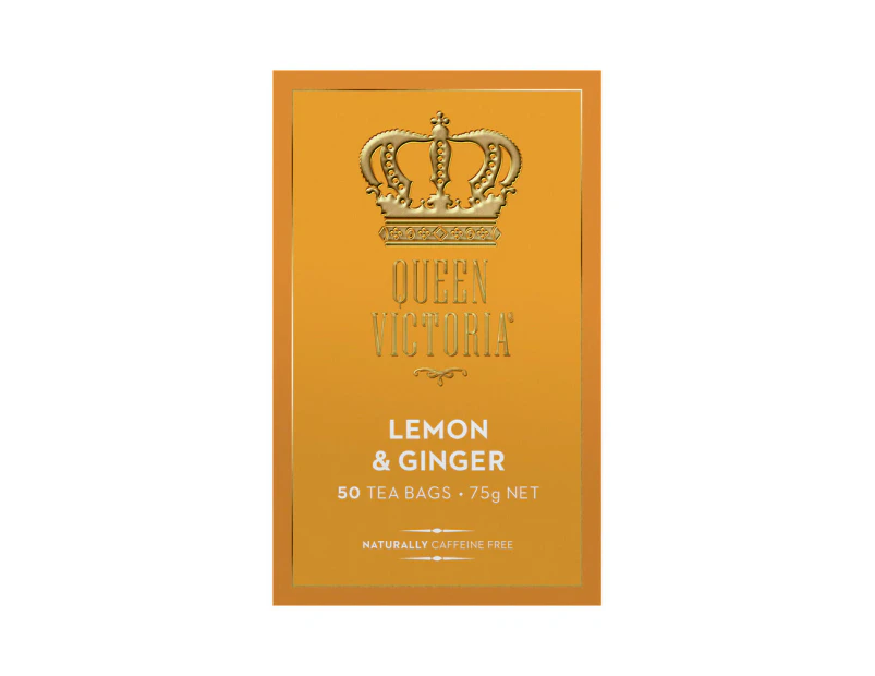 Queen Victoria Lemon and Ginger Premium Tea Bags 50 Pack